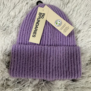 No Boundaries soft purple cuffed beanie NWT OSFM